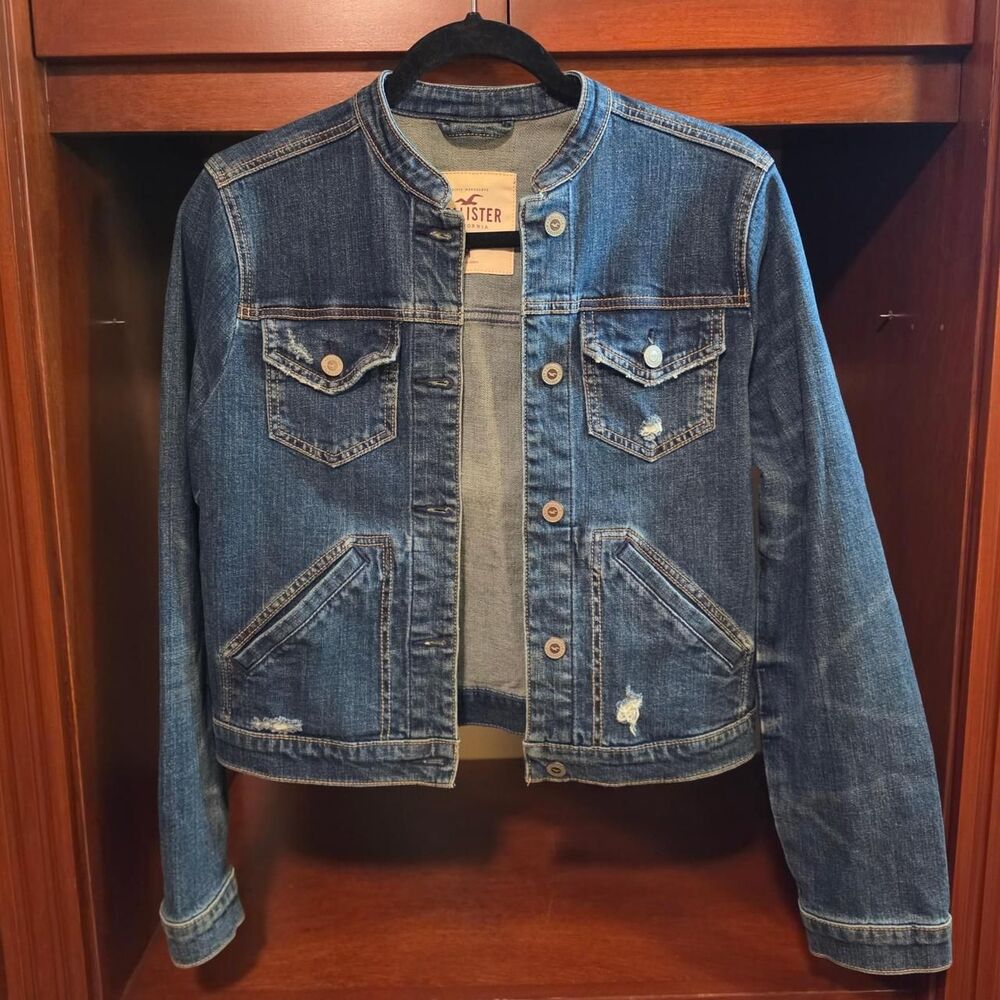 Hollister Co Women's Distressed Denim Jacket